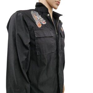 Pacsun Embroidered Dragon Shirt Jacket, Men's Small